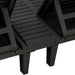Ligbed tweepersoons 155x138x83 cm polypropeen zwart