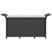 Tuinbank met kussen 116x46x57 cm poly rattan zwart