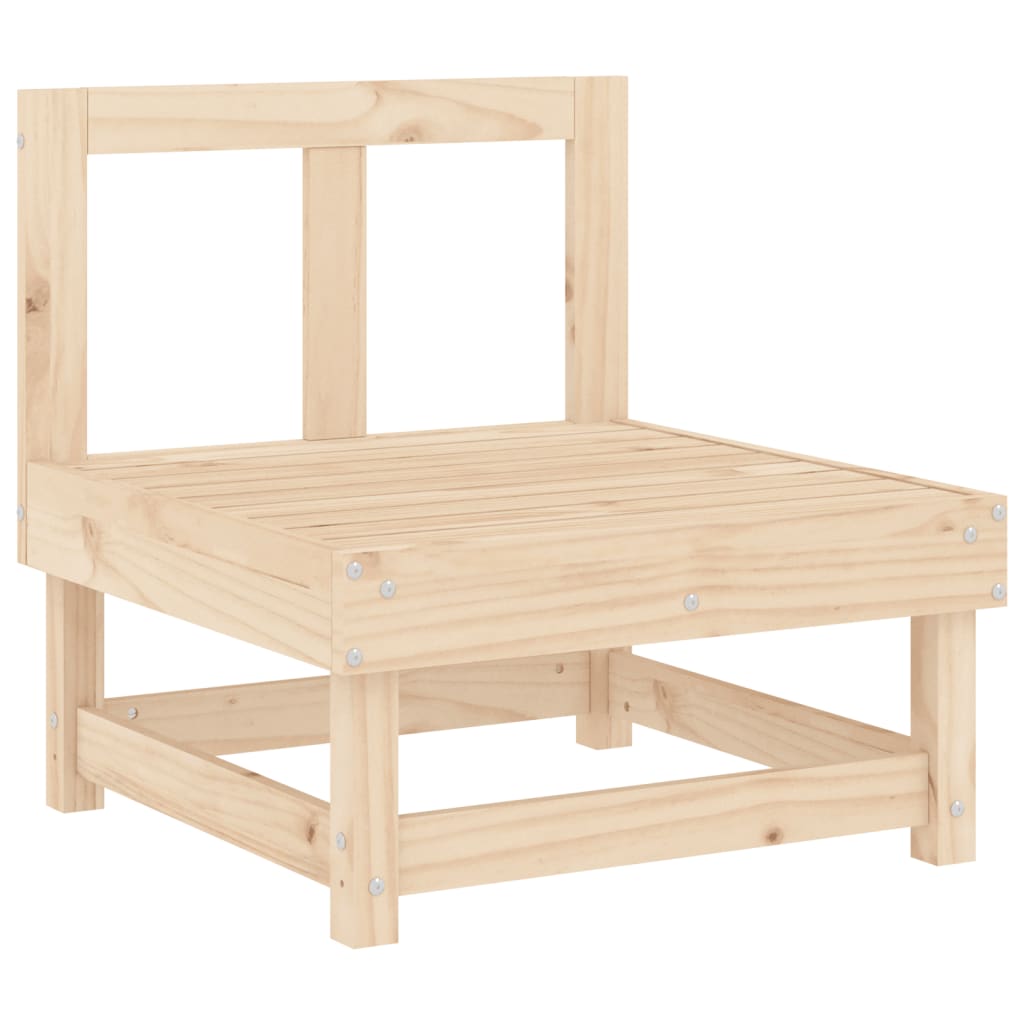 Middenbank Met Kussens Massief Grenenhout 1 Natuurlijk grenenhout