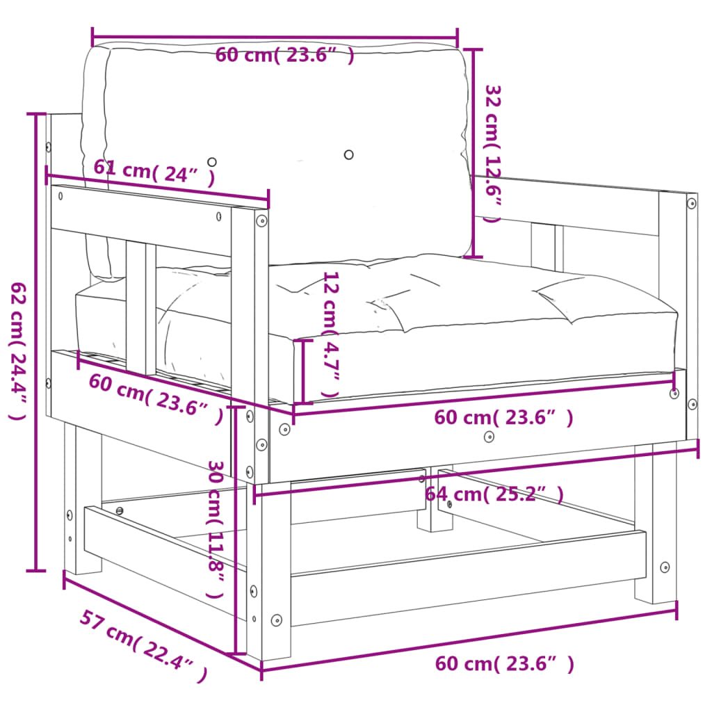 Tuinstoelen Met Kussens 2 St Massief Grenenhout Wit 1 Wit grenenhout