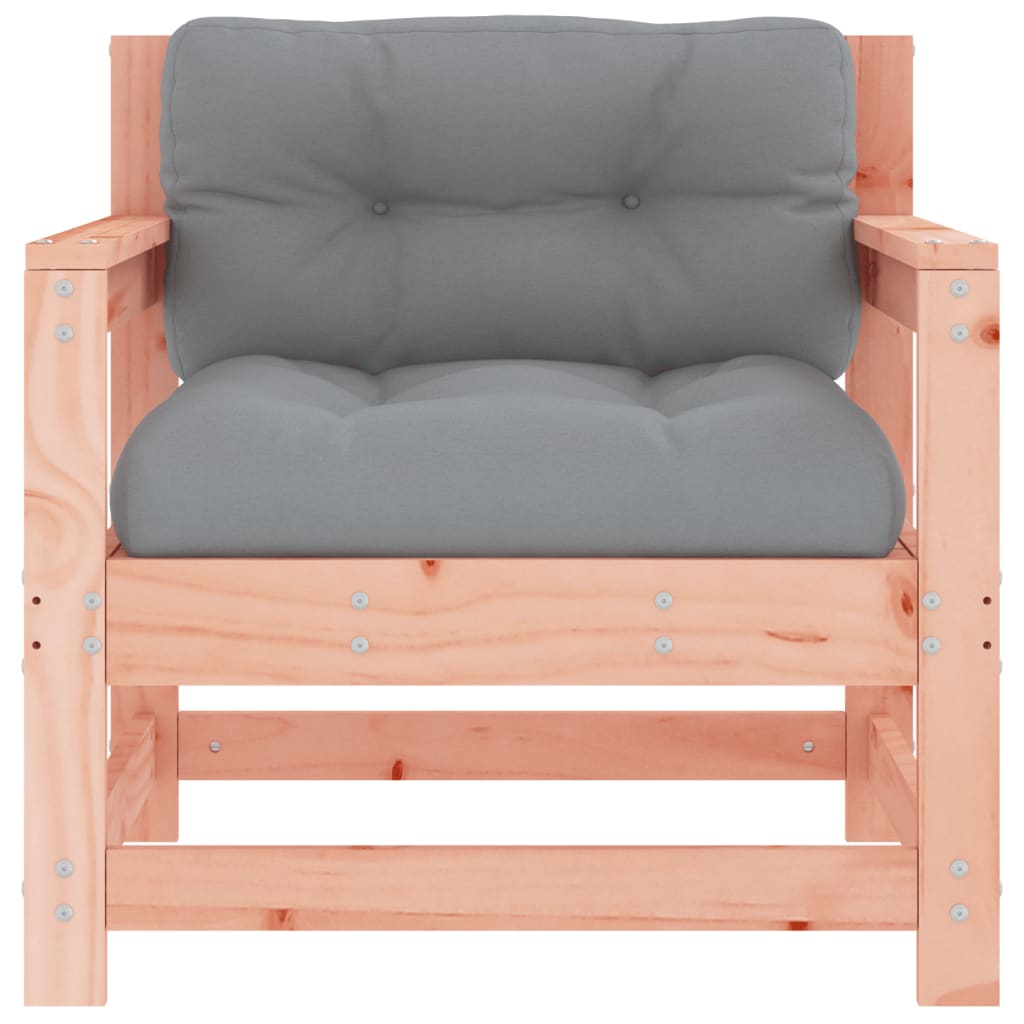 Tuinstoelen 2 St Met Kussens Massief Douglashout 1 Natuurlijk douglashout amchair