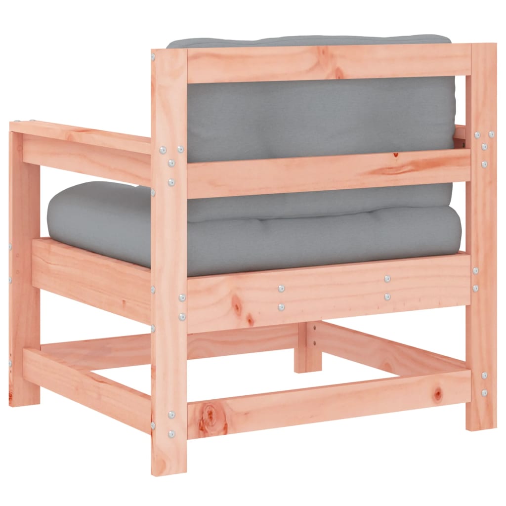 Tuinstoelen 2 St Met Kussens Massief Douglashout 1 Natuurlijk douglashout amchair