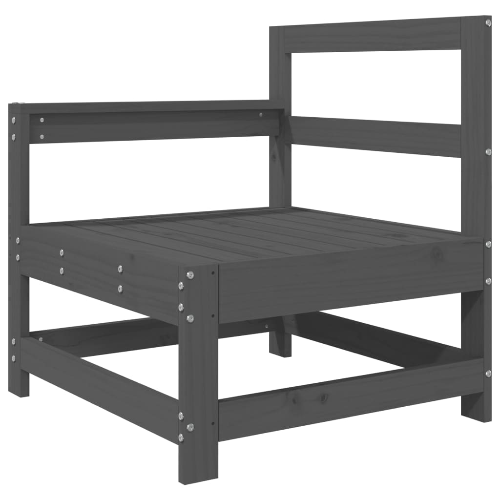 Tuinstoel Met Kussens Massief Grenenhout Grijs 1 Grijs grenenhout