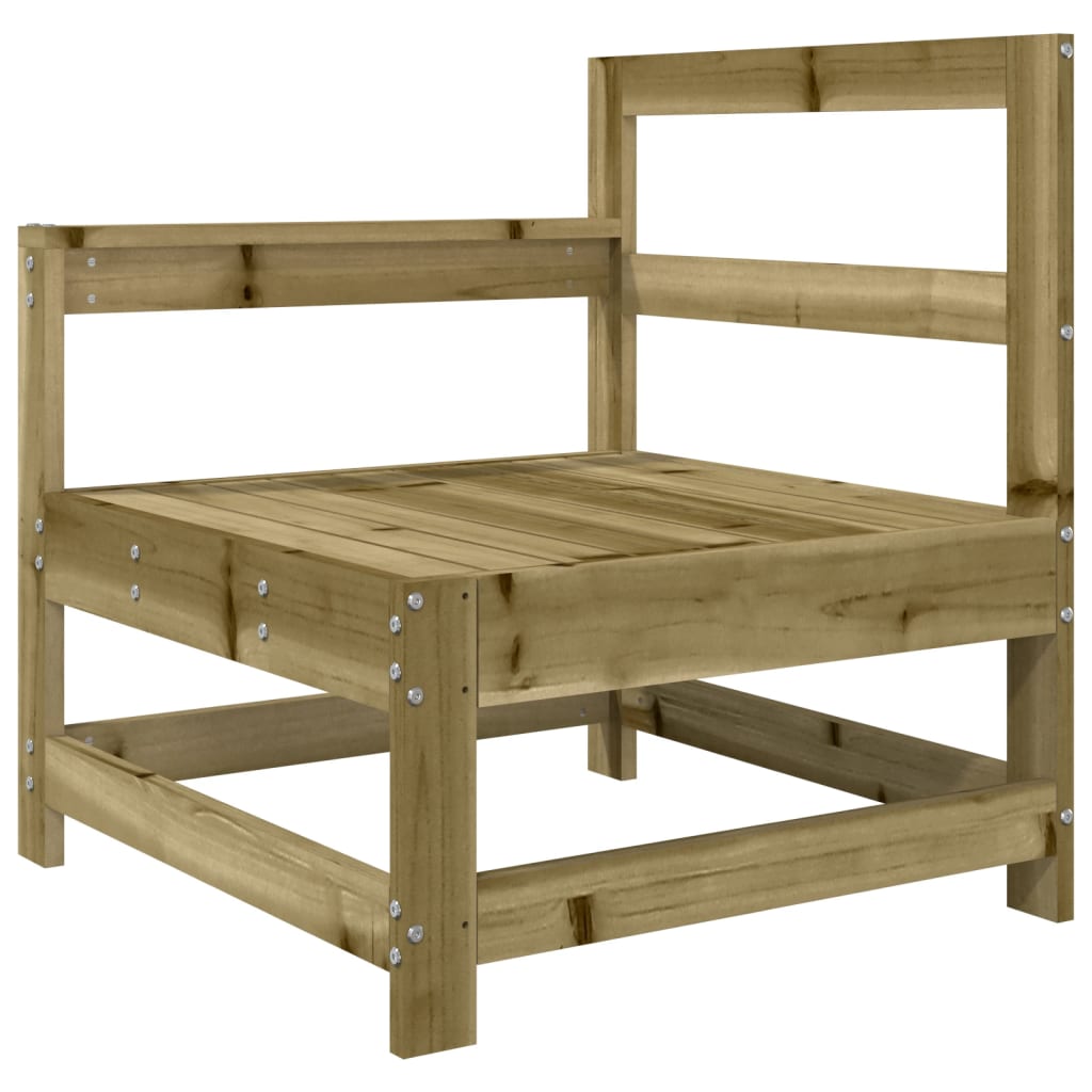 Tuinstoel Met Kussens Geïmpregneerd Grenenhout 1 Naturel geïmpregneerd