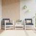 Tuinstoelen Met Kussens 2 St Massief Grenenhout Wit 1 Wit grenenhout