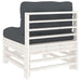 Middenbanken Met Kussens 2 St Massief Grenenhout Wit 1 Wit grenenhout 2x midden