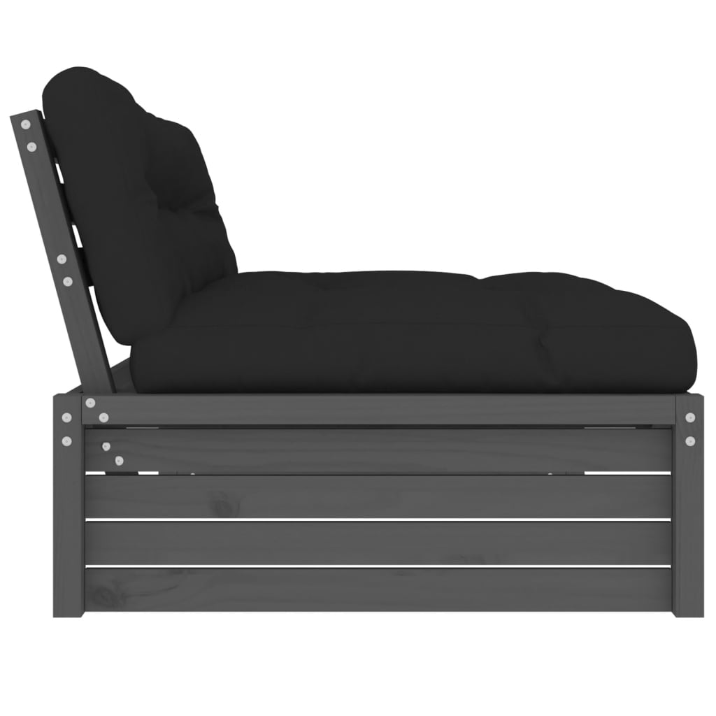 Middenbank 120X80 Cm Massief Grenenhout Grijs Grijs grenenhout