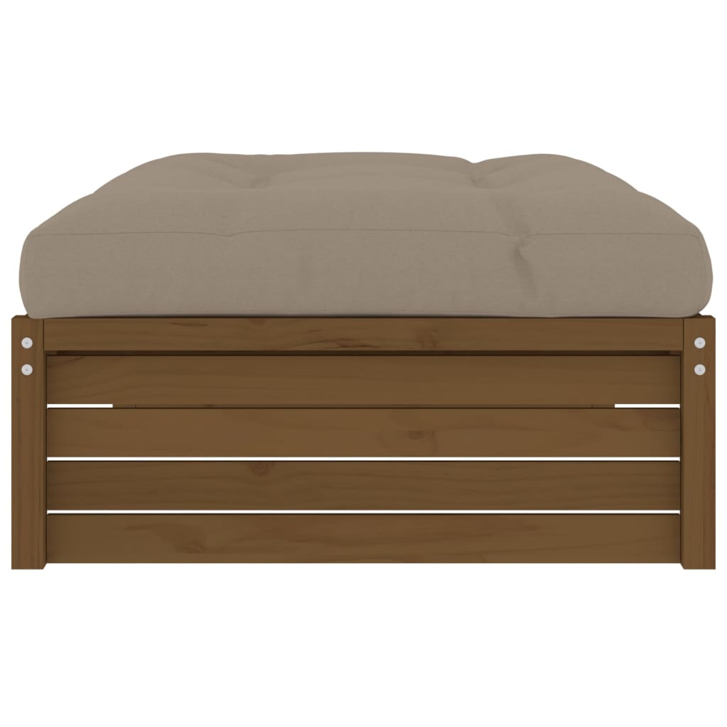 Tuinvoetenbank 120X80 Cm Massief Grenenhout Honingbruin Honingbruin grenenhout Voetensteun