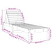 Ligbedden 2 st 199,5x60x74 cm massief grenenhout grijs