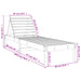 Ligbed 199,5x60x74 cm massief grenenhout bruin