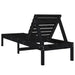 Ligbedden 2 st 199,5x60x74 cm massief grenenhout zwart