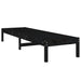 Ligbedden 2 st 199,5x60x74 cm massief grenenhout zwart