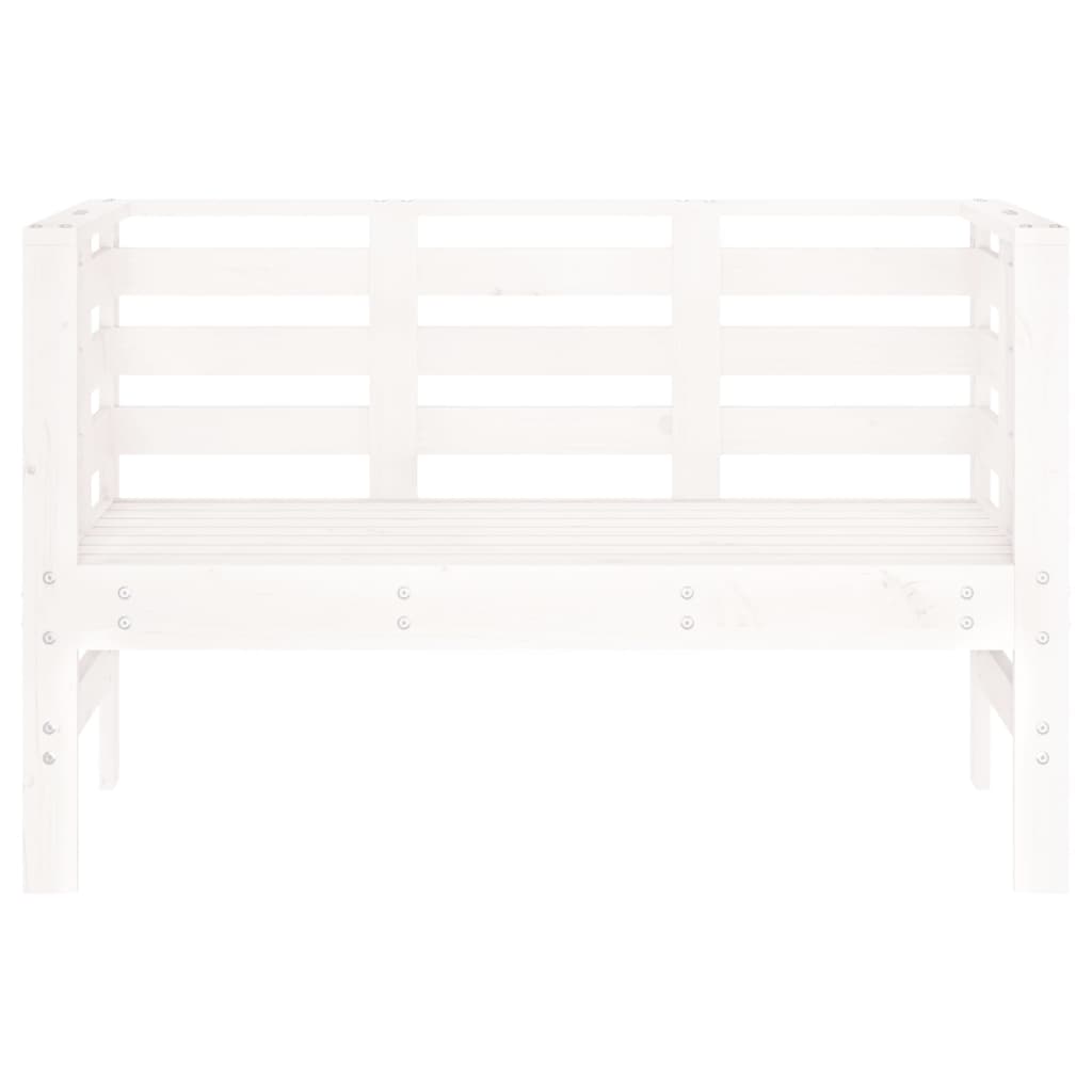 Tuinbankje 111,5x53x71 cm massief grenenhout wit