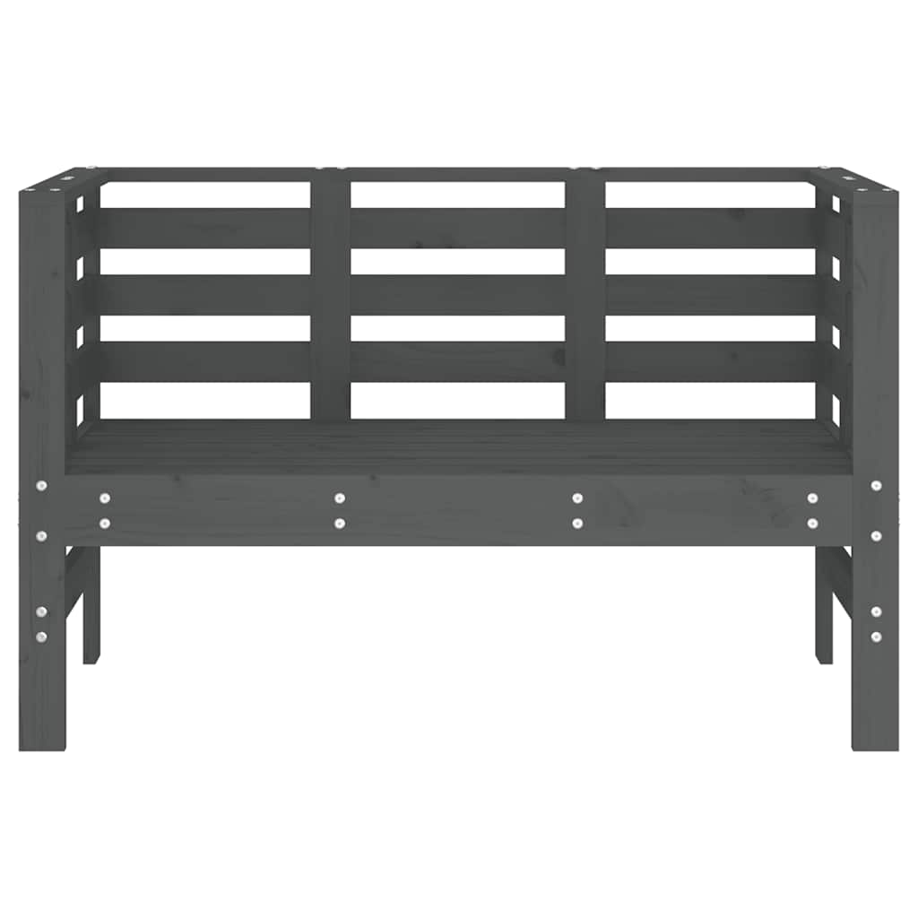 Tuinbankje 111,5x53x71 cm massief grenenhout grijs