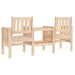 Tuinbank met tafel 2-zits massief grenenhout