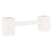 Bankje met plantenbakken 184,5x39,5x56,5 cm grenenhout wit