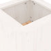 Bankje met plantenbakken 184,5x39,5x56,5 cm grenenhout wit