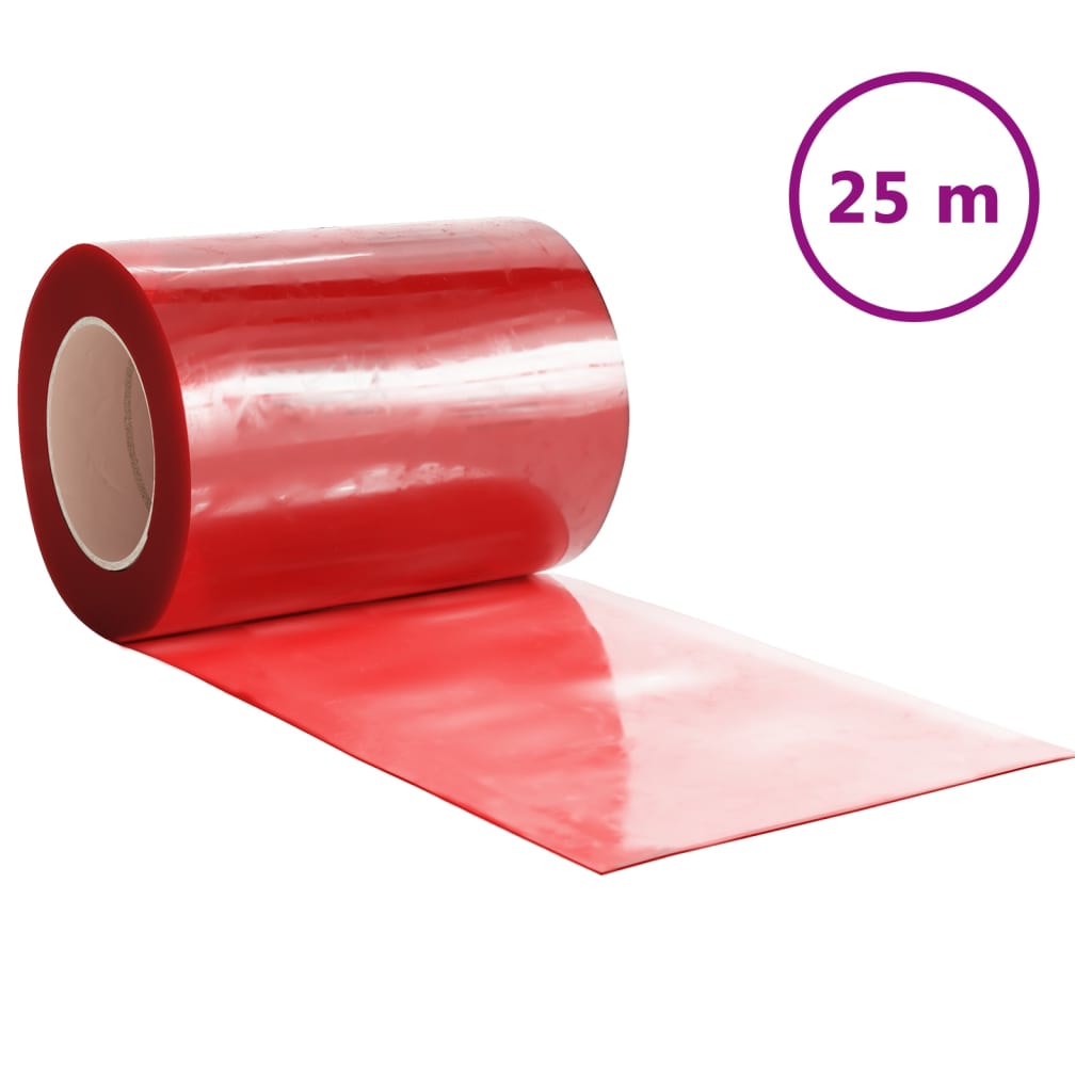 Deurgordijn 300x2,6 mm 25 m PVC rood