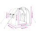 Tuinkas met stalen frame 4 m² 2x2x2 m