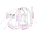 Tuinkas met stalen frame 4 m² 2x2x2 m