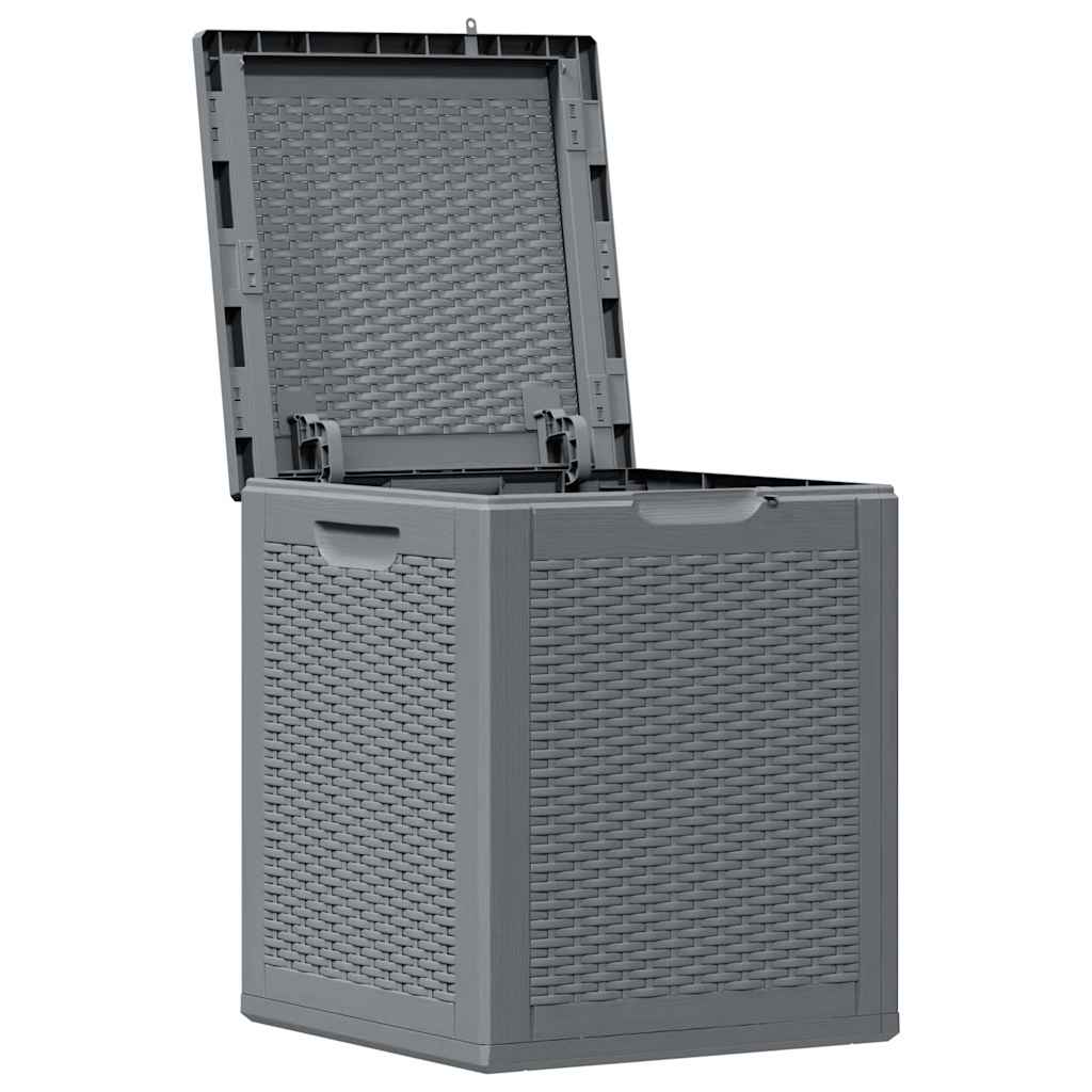Tuinbox 90 L PP rattan grijs