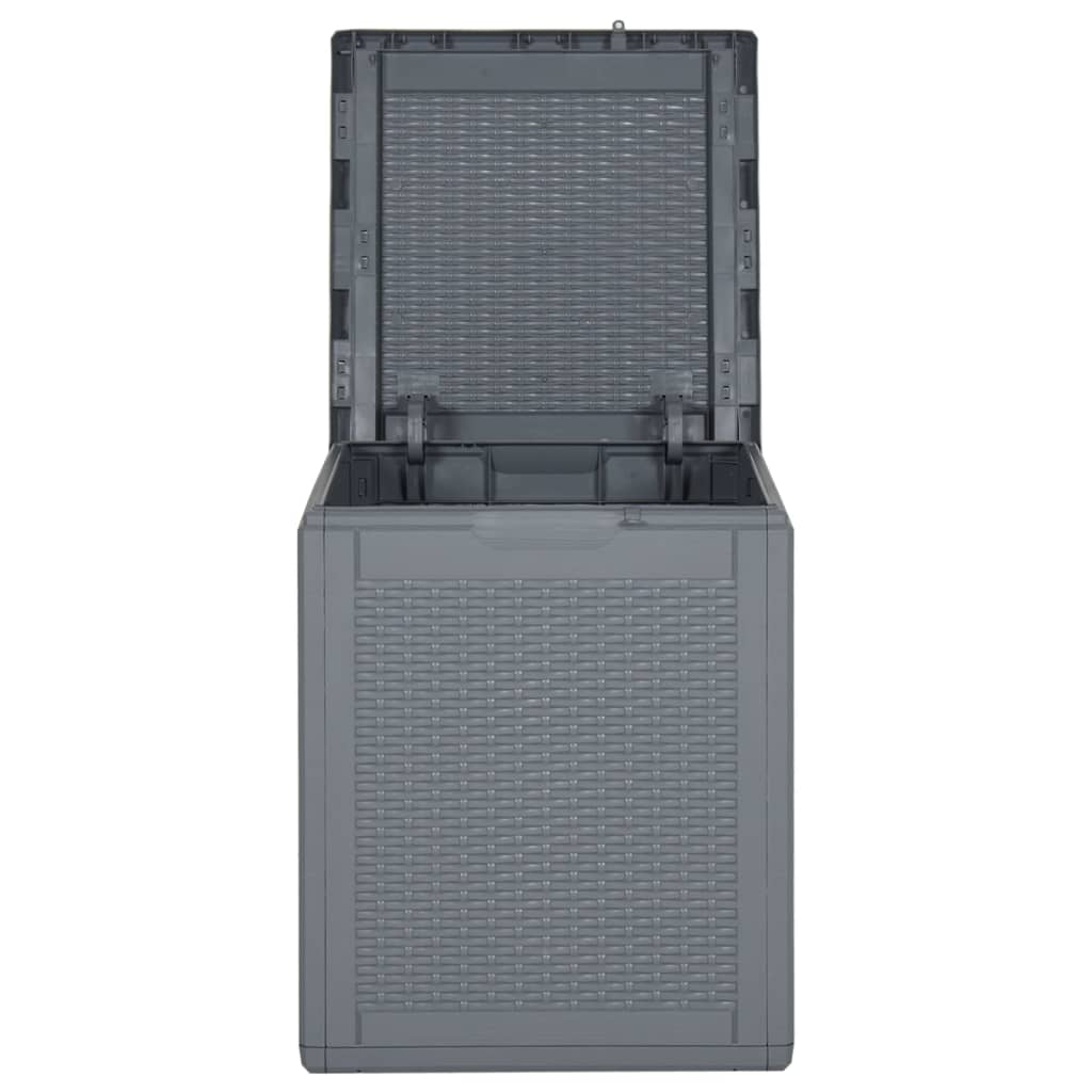 Tuinbox 90 L PP rattan grijs