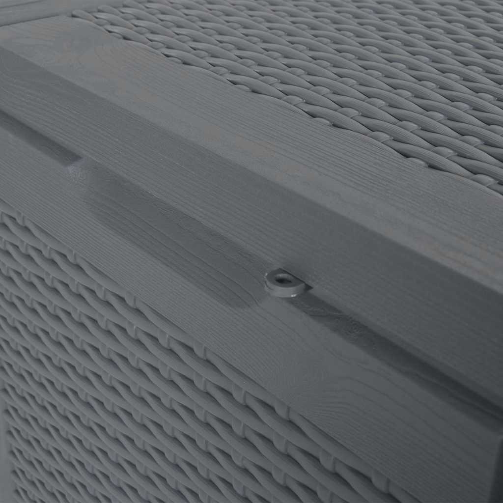 Tuinbox 90 L PP rattan grijs