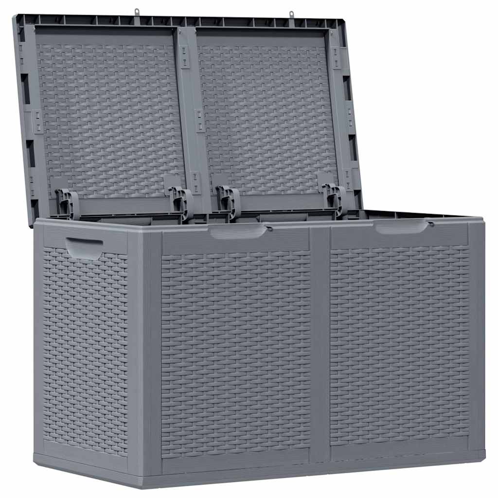 Tuinbox 180 L PP rattan grijs