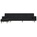Slaapbank L-vormig 271x140x70 cm fluweel zwart