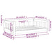 Hondenmand 95,5x65,5x28 cm massief grenenhout