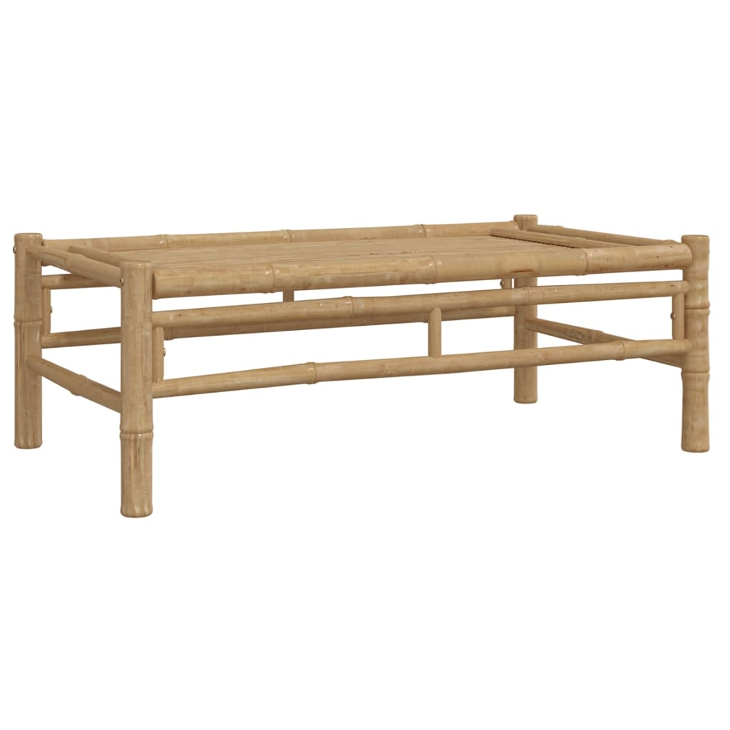2-Delige Loungeset Met Kussens Bamboe Donkergrijs 1 Bank + Tafel