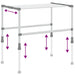 Droogrek 83x(50-55)x(40-85) cm aluminium