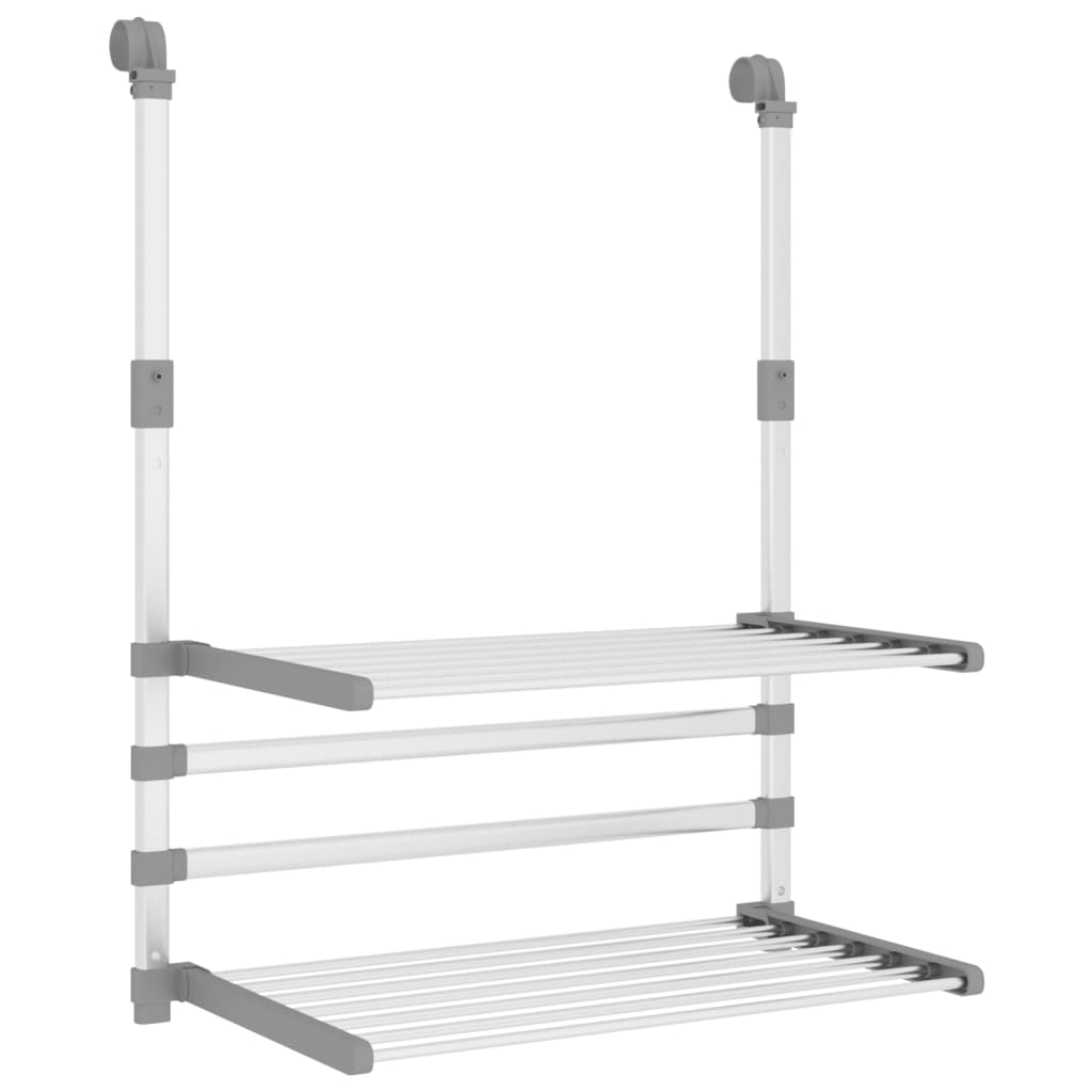 Droogrek voor balkon 54x25x42 cm aluminium