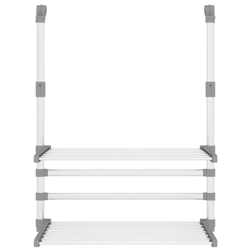 Droogrek voor balkon 54x25x42 cm aluminium