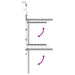 Droogrek voor balkon 89x25x(60-95) cm aluminium