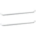 Gordijnrails 2 st 40-60 cm aluminium wit en zilverkleurig