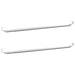 Gordijnrails 2 st 60-105 cm aluminium wit en zilverkleurig
