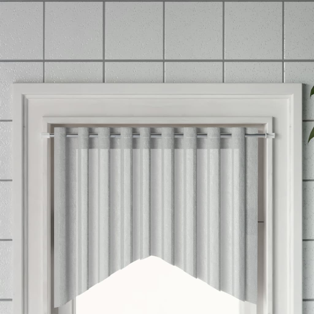 Gordijnrails 2 st 60-105 cm aluminium wit en zilverkleurig
