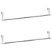 Gordijnrails 2 st 40-60 cm aluminium wit en zilverkleurig