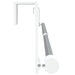 Gordijnrails 2 st 40-60 cm aluminium wit en zilverkleurig