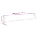 Gordijnrails 2 st 40-60 cm aluminium wit en zilverkleurig