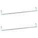 Gordijnrails 2 st 60-105 cm aluminium wit en zilverkleurig