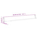 Gordijnrails 2 st 60-105 cm aluminium wit en zilverkleurig