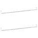 Gordijnrails 2 st 90-135 cm aluminium wit en zilverkleurig