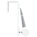 Gordijnrails 2 st 90-135 cm aluminium wit en zilverkleurig