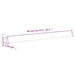 Gordijnrails 2 st 90-135 cm aluminium wit en zilverkleurig