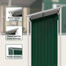 Tuinschuur met verlengd dak 277x107x181 cm staal groen