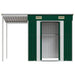 Tuinschuur met verlengd dak 277x107x181 cm staal groen