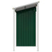 Tuinschuur met verlengd dak 277x107x181 cm staal groen