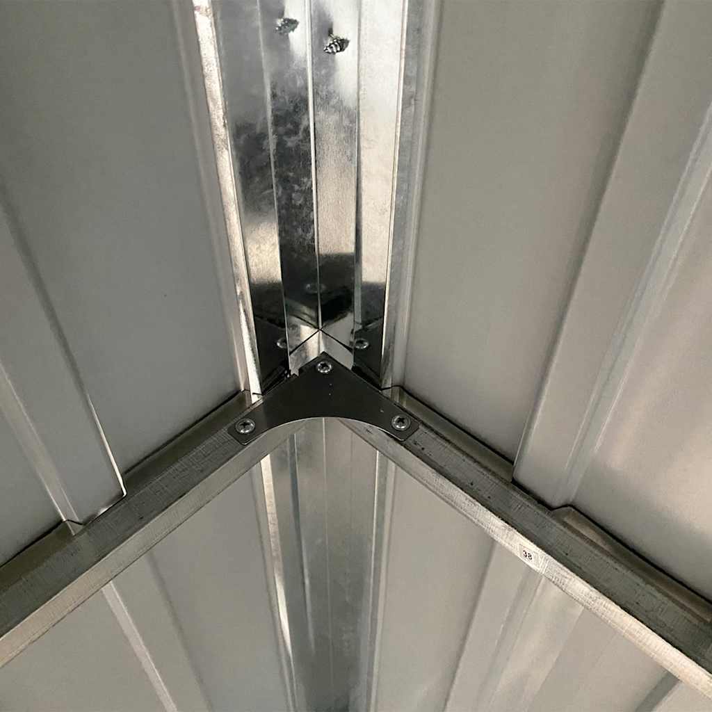 Tuinschuur met verlengd dak 277x107x181 cm staal antraciet